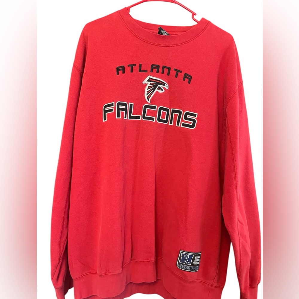 NFL - Atlanta Falcons Spell-Out Crew Neck Sweatshirt 1990s XX-Large